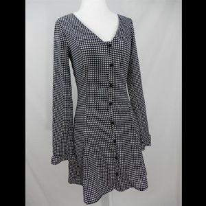 H&M Black and White Checkered Dress